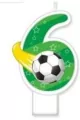 Świeczka urodzinowa Piłka 8cm Cyfra 6 SF-159-6 - tantis.pl