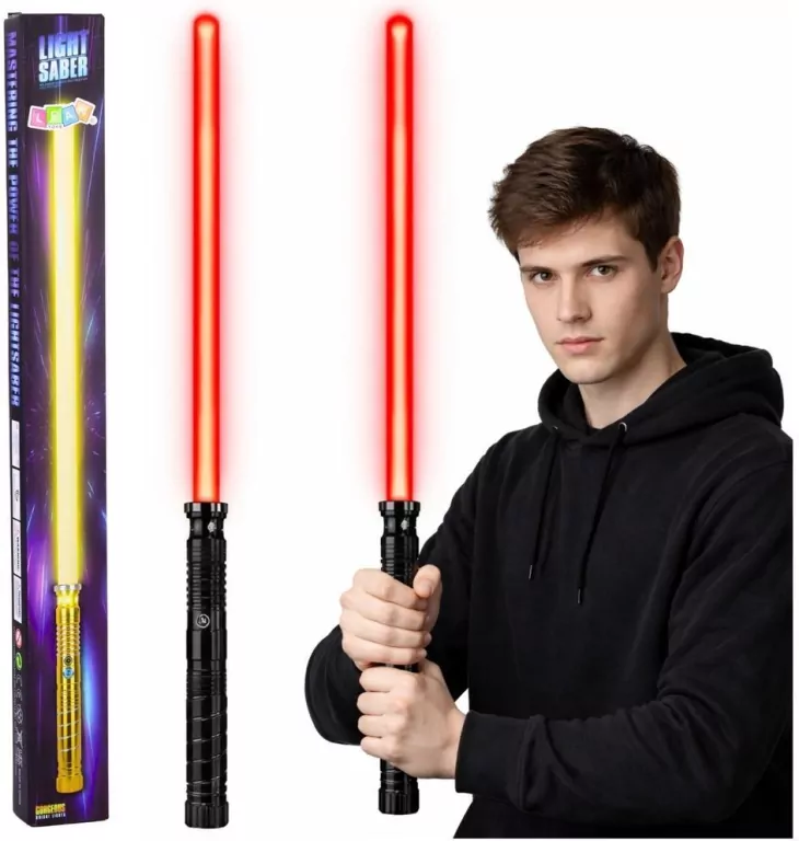 Miecz laserowy LED z dźwiękiem 75cm - tantis.pl