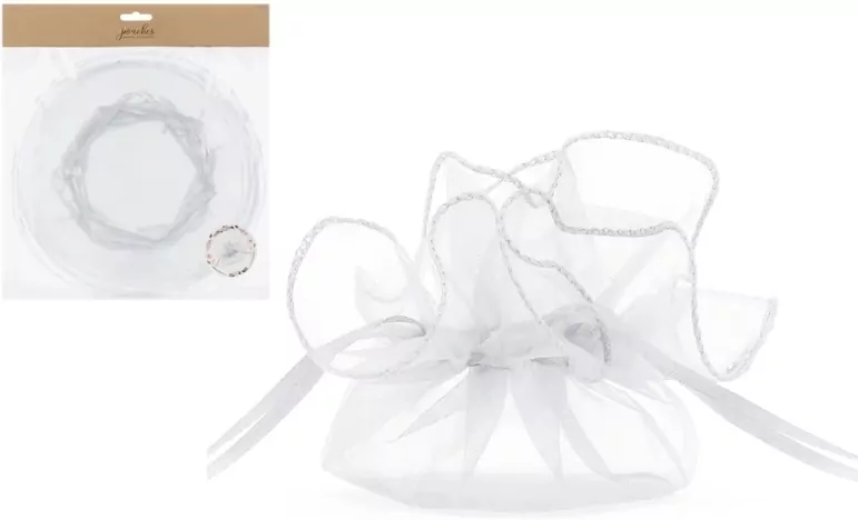 Woreczki z organzy białe 25cm - tantis.pl