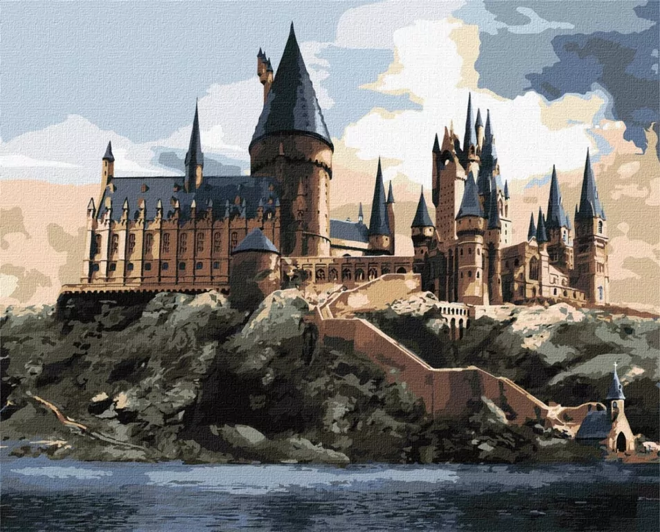 Malowanie po numerach -Hogwart za dnia 40x50cm - tantis.pl