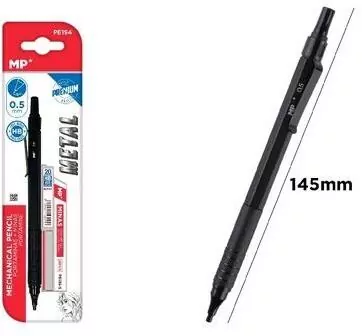 Ołówek mechaniczny metalowy 0,5mm + wkłady HB - tantis.pl