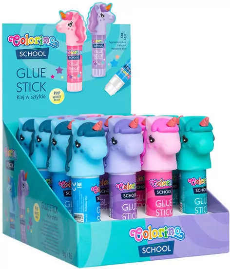 Klej w sztyfcie 8g PVP p16 Jednorożce Colorino Kids - tantis.pl