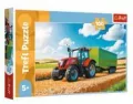 Puzzle 100 Traktor z przyczepą TREFL - tantis.pl