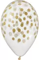 Balony Gemar Hel konfetti złote 33cm 5szt - tantis.pl
