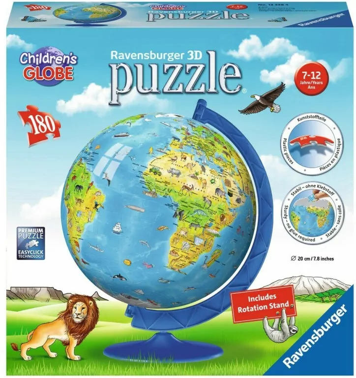 Puzzle Globus po angielsku, 180 elementów - tantis.pl
