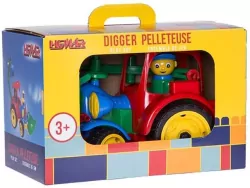 Koparka w kolorowym pudełku