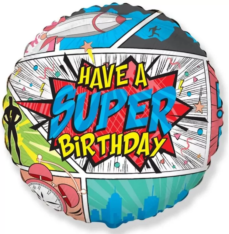 Balon foliowy SuperBirthday 45cm - tantis.pl