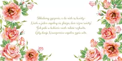 Karnet KWD ślub Herbaciane róże