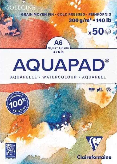 Blok A6 akwarelowy aquapad 300g 50ark - tantis.pl