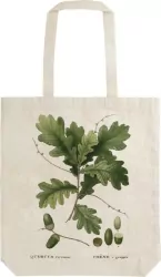 Torba bawełniana na ramię. Liść dębu