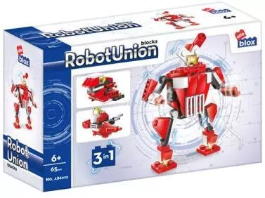 Klocki konstrukcyjne Alleblox RobotUnion 65el czerwony - tantis.pl
