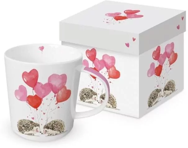 Kubek porcelanowy Jeże z balonami 350ml - tantis.pl