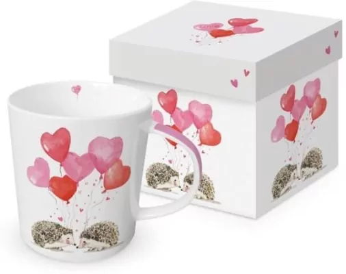 Kubek porcelanowy Jeże z balonami 350ml