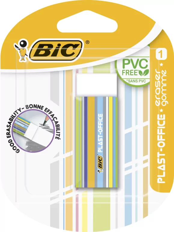 Gumka BIC Plast-Office Blister - tantis.pl
