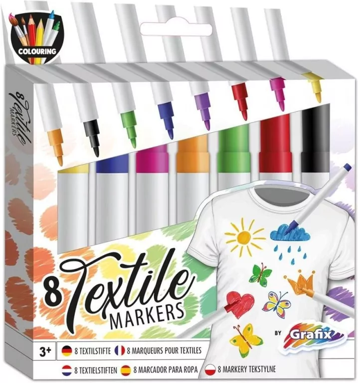 Markery tekstylne. 8 kolorów - tantis.pl
