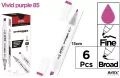 Marker Chromax z 2 końcówk. vivid purple 85 - tantis.pl