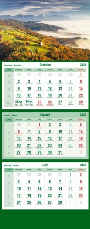 Kalendarz trójdzielny 2021 MiP Hiszpania - tantis.pl