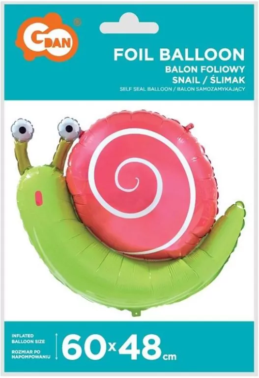 Balon foliowy Ślimak 60x48cm - tantis.pl