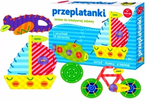 Przeplatanki. Zestaw do kreatywnej zabawy. Pojazdy - tantis.pl