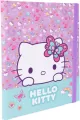 Teczka przestrzenna tekturowa z gumką A4 Hello Kitty pink wzór 3 - tantis.pl