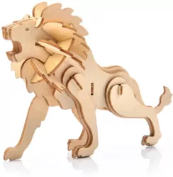 Puzzle drewniane 3D. Lew