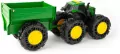 TOMY. John Deere Monster Traktor z przyczepą światło i dźwięk - tantis.pl