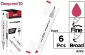 Marker Chromax z 2 końcówk. deep red 10 - tantis.pl