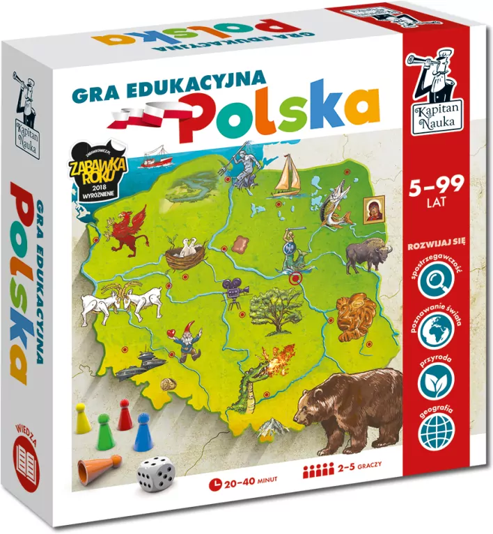 Polska. Gra edukacyjna. Kapitan Nauka - tantis.pl