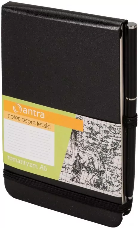 Notes A6 gładki. Romantyzm Czarny - tantis.pl