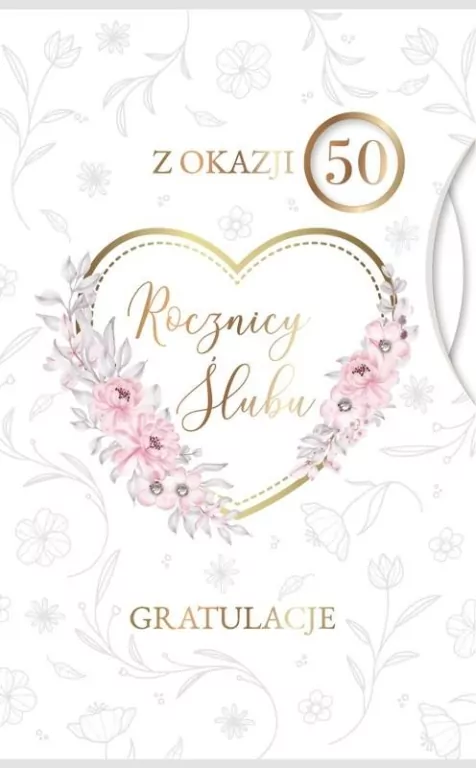 Karnet Rocznica Ślubu wymienne cyfry - tantis.pl