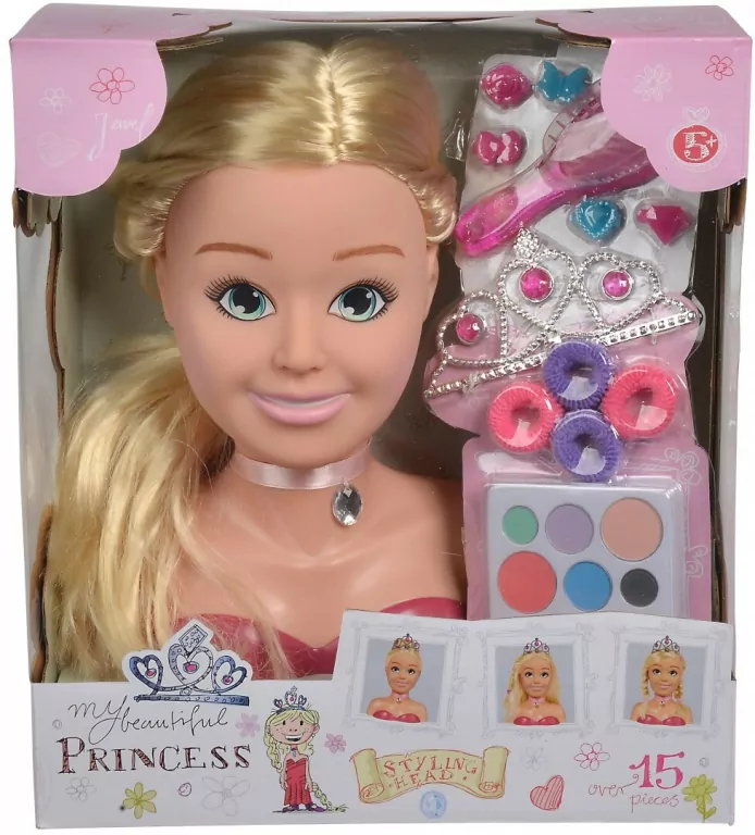 Duża głowa księżniczki do stylizacji 26cm - tantis.pl