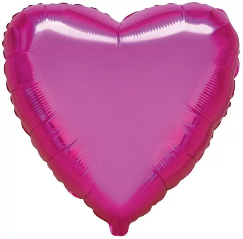 Balon Flexmetal foliowy Serce ciemnoróżowe 45cm - tantis.pl
