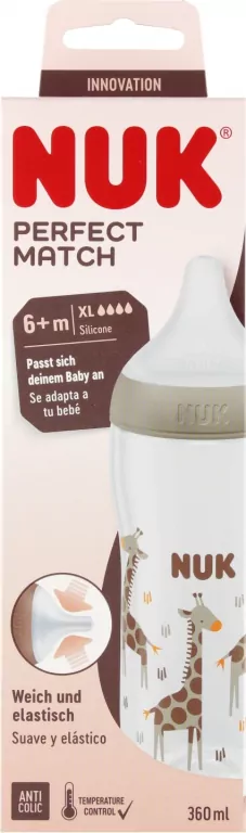NUK. Perf Match. Butelka. 360 ml. Żyrafa - tantis.pl
