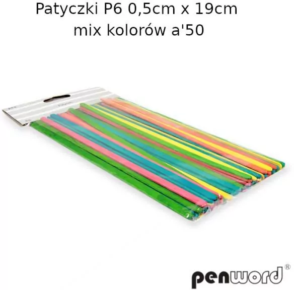 Patyczki P6 0,5cmx19cm, mix - tantis.pl