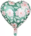 Balon foliowy Serce w kwiaty 45cm - tantis.pl