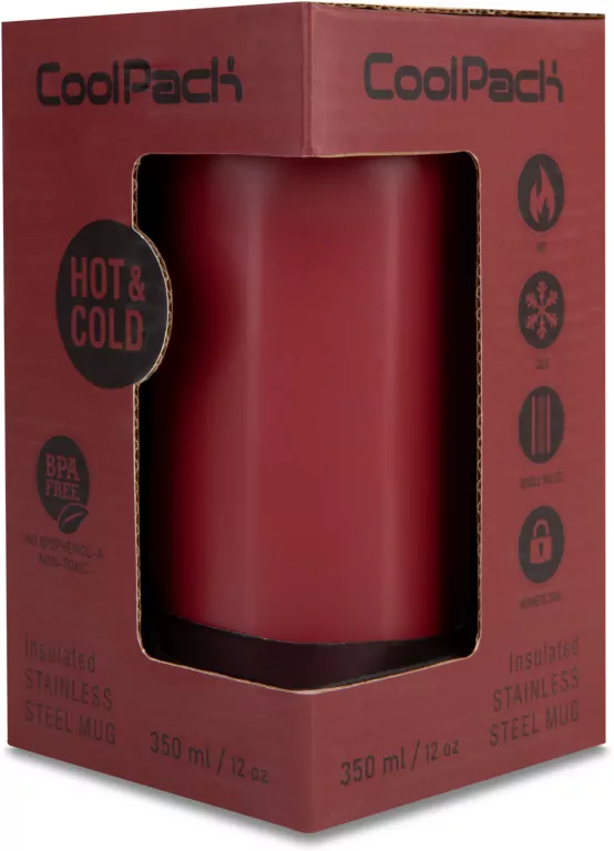 Kubek termiczny 350ml Coolpack Coffee Mug Tom Burgundy - tantis.pl