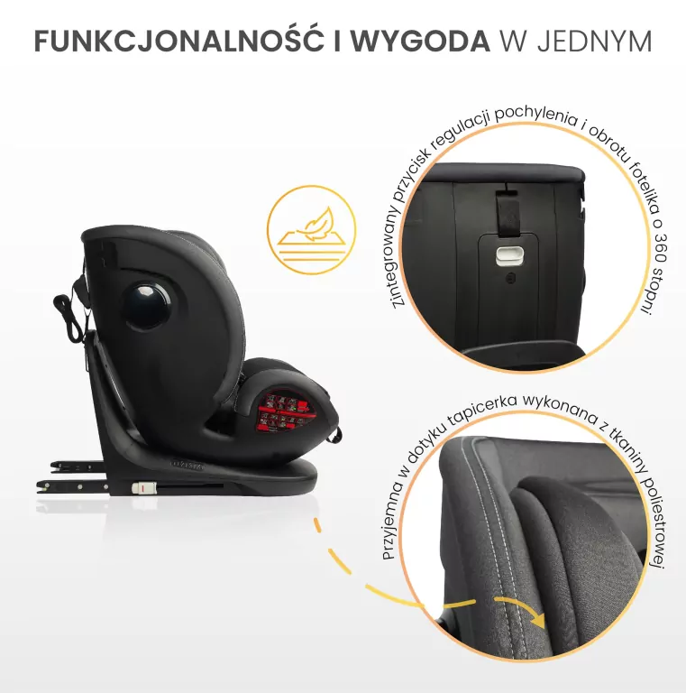 Caretero Fotelik Securo I-Size jasnoszary (40-150cm) - tantis.pl