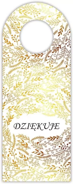 Zawieszka na butelkę - Dziękuję złote - tantis.pl
