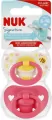 NUK. Signature. Smoczki 2 sztuki. 6-18 miesięcy. Czerwony i pszczółki - tantis.pl