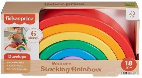 Fisher-Price. Drewniana tęcza do układania - tantis.pl