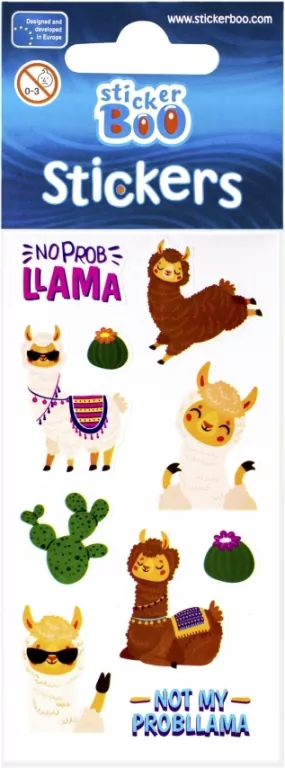 Naklejki Sticker BOO Leniwiec, Lama, Panda mix - tantis.pl