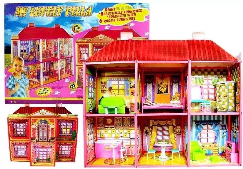 Domek dla lalek z meblami