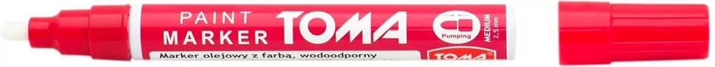 Toma. Marker olejny, czerwony - tantis.pl