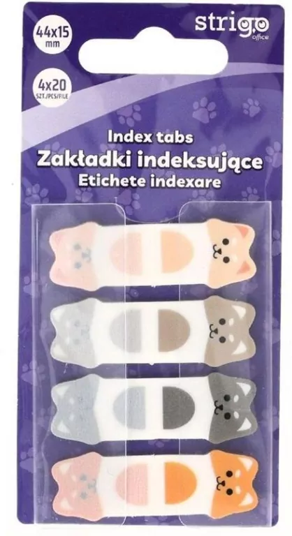 Zakładki indeksujące Pieski 44x15mm 80 kartek - tantis.pl