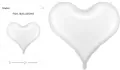 Balon foliowy Serce 75x64,5cm biały - tantis.pl