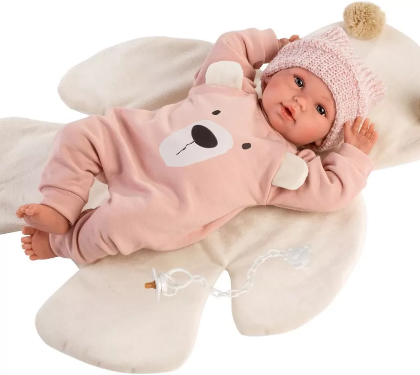 Llorens lalka hiszpańska bobas płacząca miś z przewijakiem 36cm - tantis.pl
