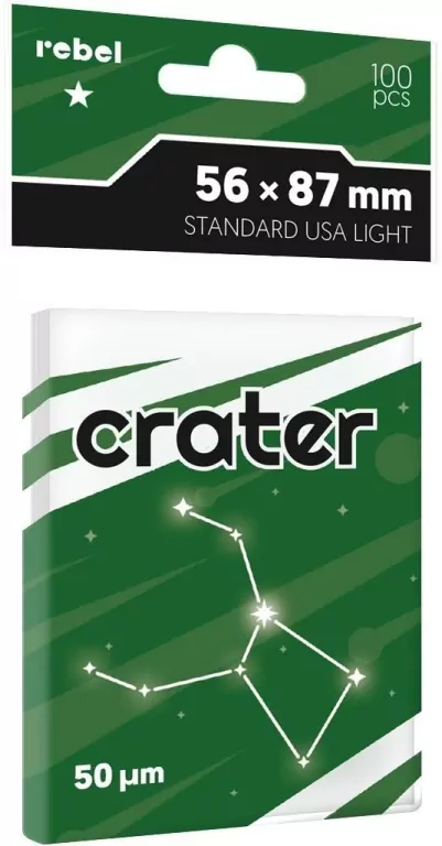 Koszulki na karty Rebel (56x87 mm) Crater Light, 100 sztuk - tantis.pl