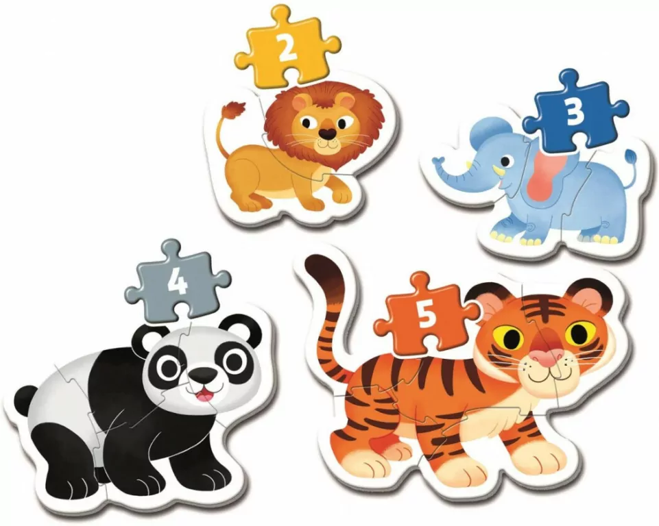 Clementoni. Moje pierwsze puzzle. Wild animals - tantis.pl