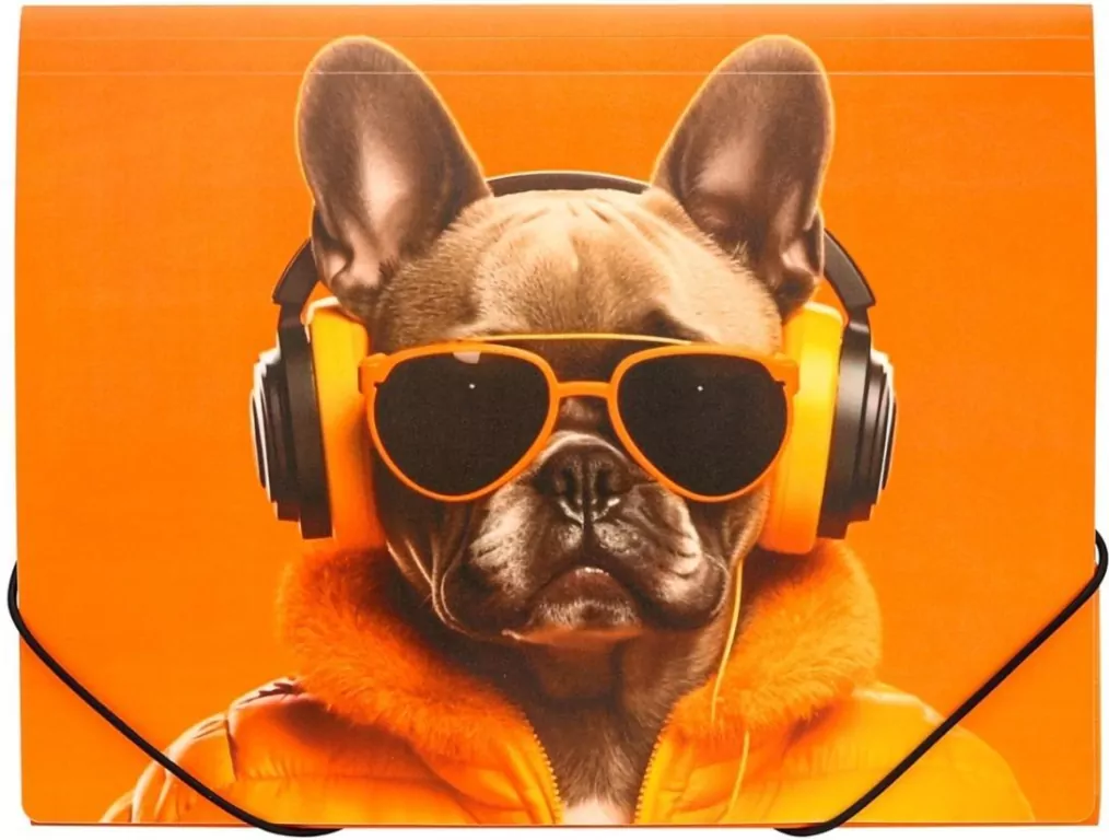 Teczka A4 PP na gumkę z nadrukiem Cool Dog - tantis.pl