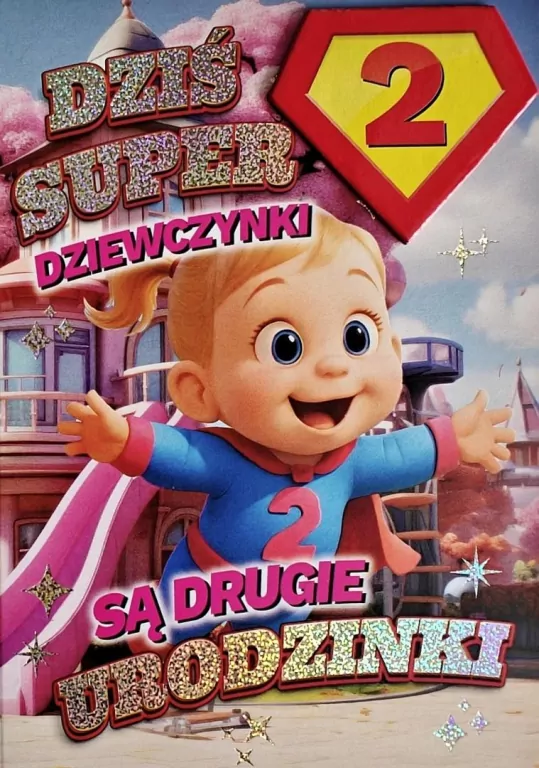 Karnet Urodziny 2 dziewczynka - Superbohaterka - tantis.pl